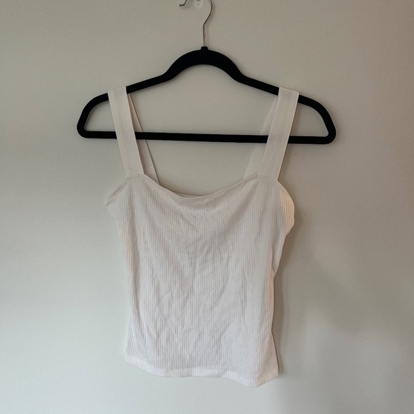 Reformation Jeans Ribbed Square Neck Tank Top - Picture 1 of 4